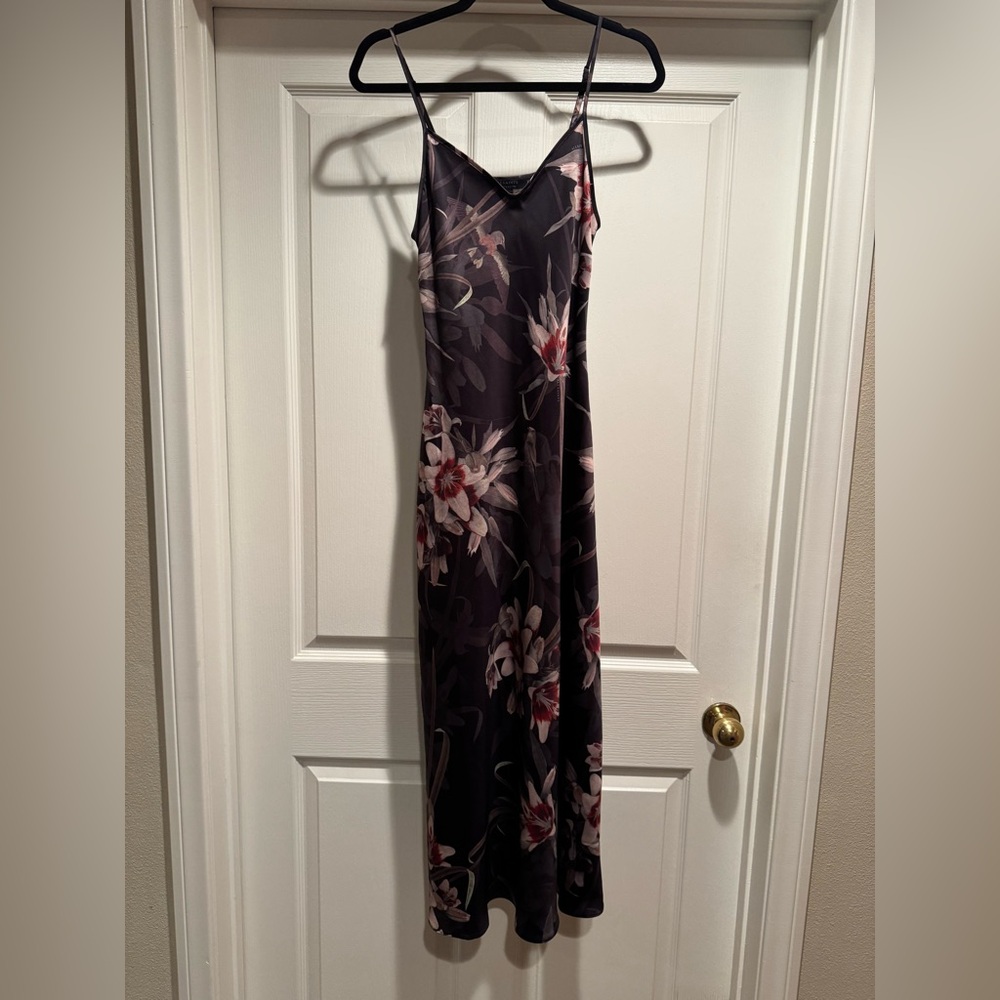 All Saints Luna Kaneshon Dark Floral Dress - Picture 7 of 9